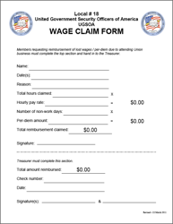 Wage Claim Form